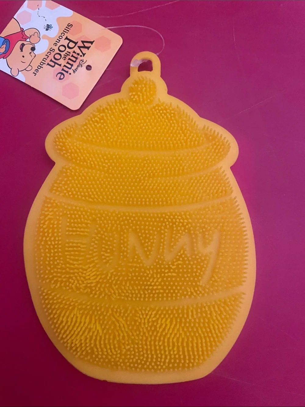 Disney Winnie the Pooh Yellow Silicone Bath Scrubber